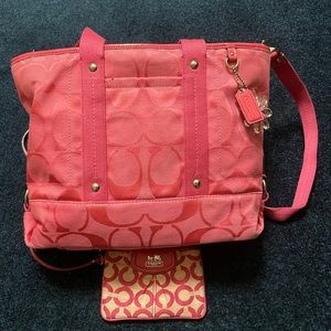 Coach purse and mini card holder